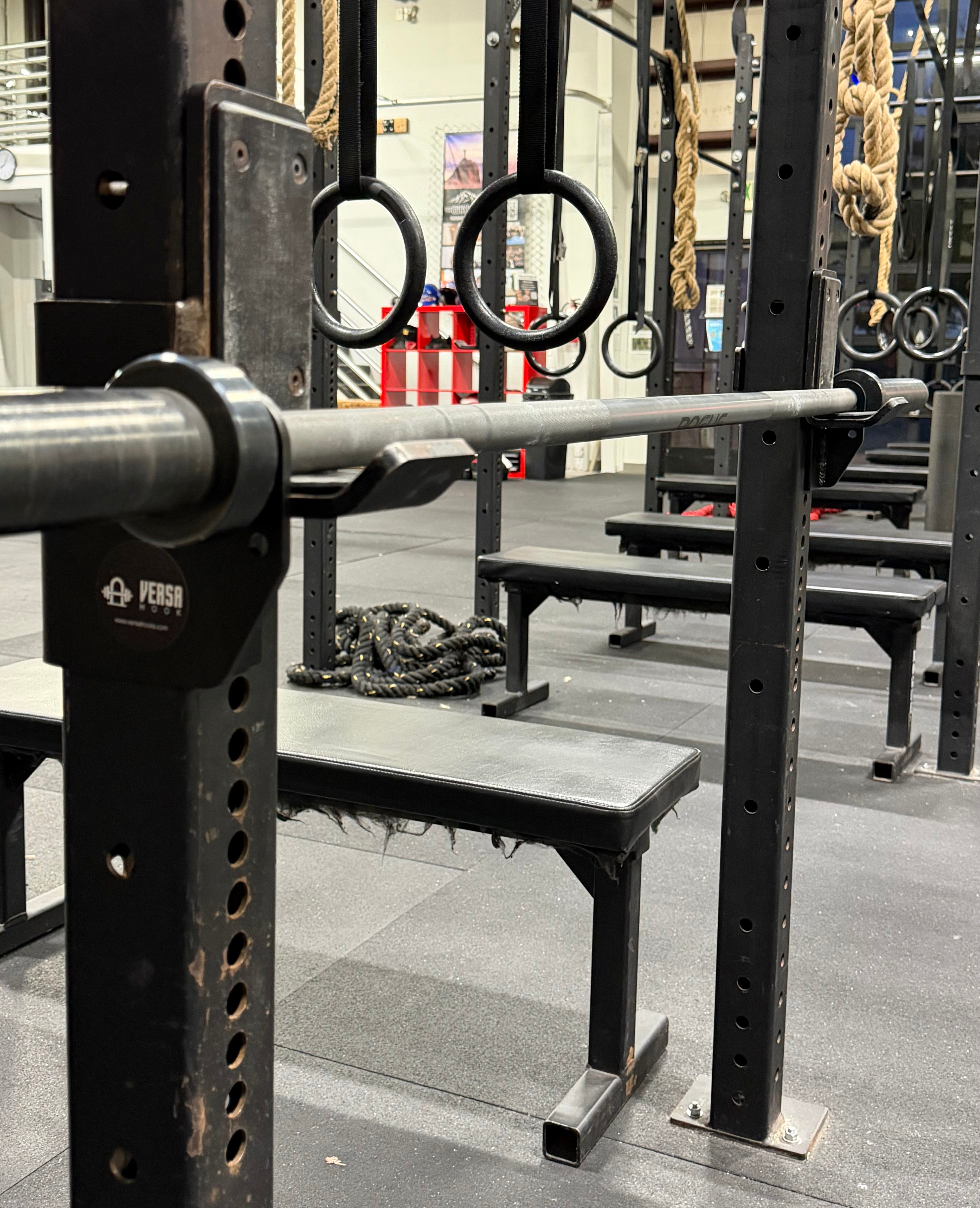 Versa Hook™ – Barbell Anchor for Squat Racks
